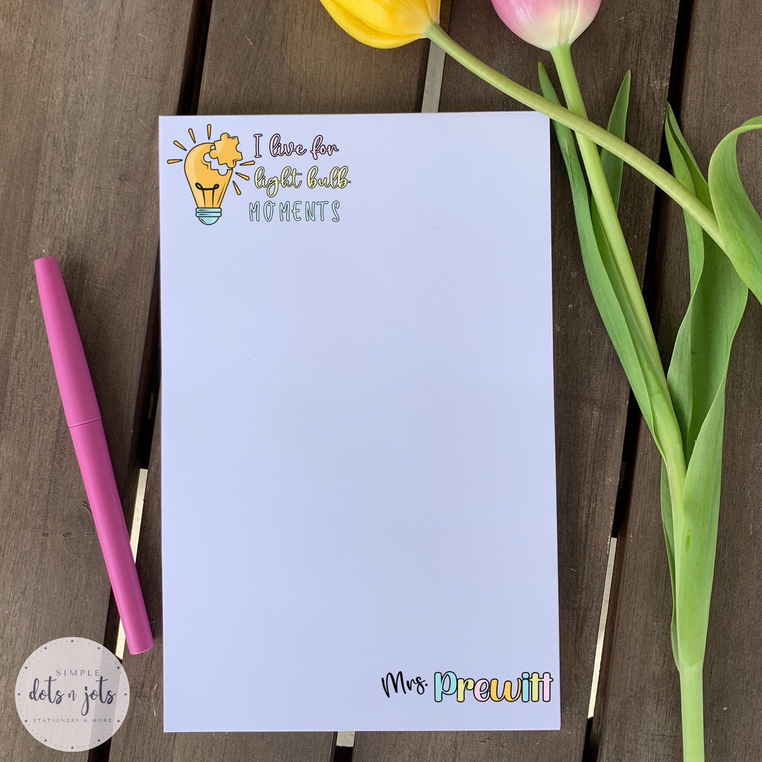 Personalized Teacher Gifts, Personalized Notepad, Teacher Notepad, Custom Gifts for Teachers