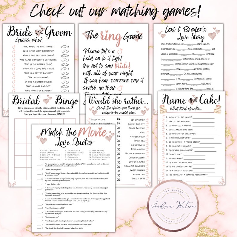 Bridal Shower Games Printable Bridal Shower Games Purse Game Etsy