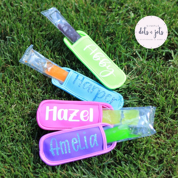 Popsicle Holder, Popsicle Sleeve, Kids Party Favors, Personalized Gifts, Ice Pop Holder, Freeze Pop Holder, Party Favors, Summer Party Favor