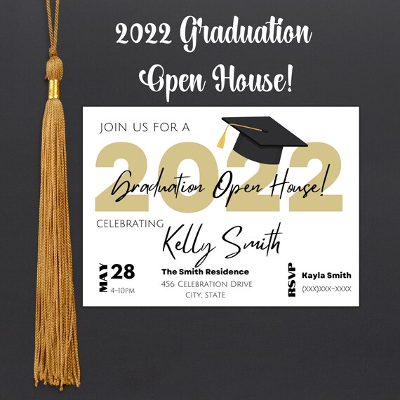 Graduation Open House Invitation PERSONALIZED Graduation - Etsy