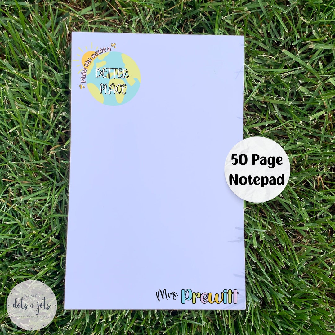 Teacher Appreciation Gift, Teacher Notepad, Personalized Stationery