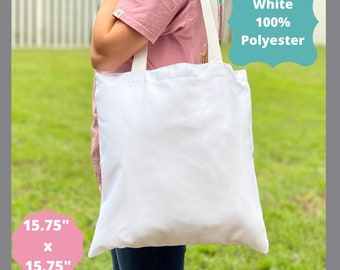 BLANK Sublimation Tote Bag,16" White,100% Polyester Tote Bag,sublimation blanks,sublimation blank,Sublimation Bag,Sublimation Ready,Tote Bag