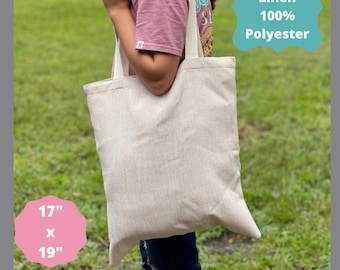 BLANK Sublimation Tote Bag, Linen Tote Bag, 17 x 19, sublimation blanks, sublimation blank, Sublimation Bag, Sublimation Ready, Tote Bag,