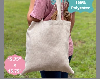 BLANK Sublimation Tote Bag, 16x16, Linen Tote Bag, sublimation blanks, sublimation blank, Sublimation Bag, Sublimation Ready, Tote Bag,