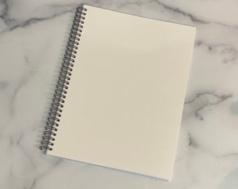 Sublimation Notebook, 8.5" x11" notebook, Spiral Notebook,Sublimation Blanks,DIY Notebook,Sublimation Ready Notebook,Sublimation Ready Blank