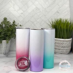 Ombre Slim Sublimation Tumbler,Skinny Tumbler,Sublimation Tumbler,Tumbler for Sublimation,20 ounce slim cup,Sublimation blanks