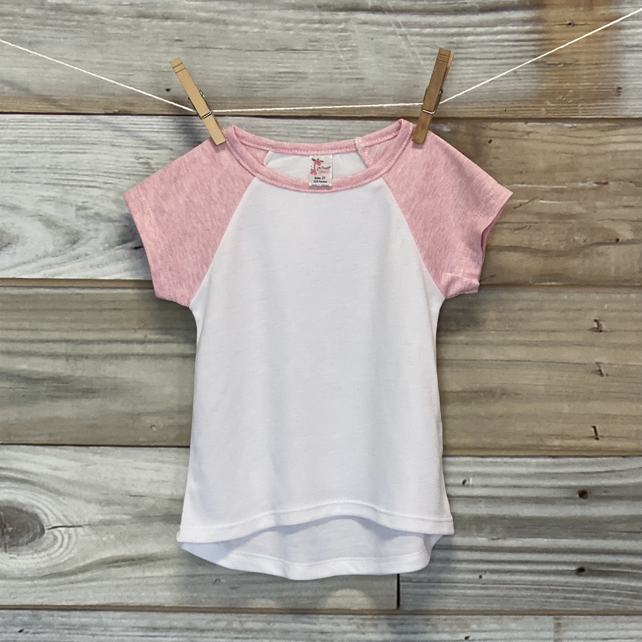 Pink and grey baseball tee 2025