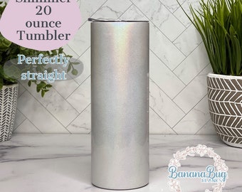 BULK BLANK Sublimation Cup, Shimmer Sublimation Cup, Sublimation Tumbler, Slim Tumbler, Skinny Tumbler, Perfectly Straight