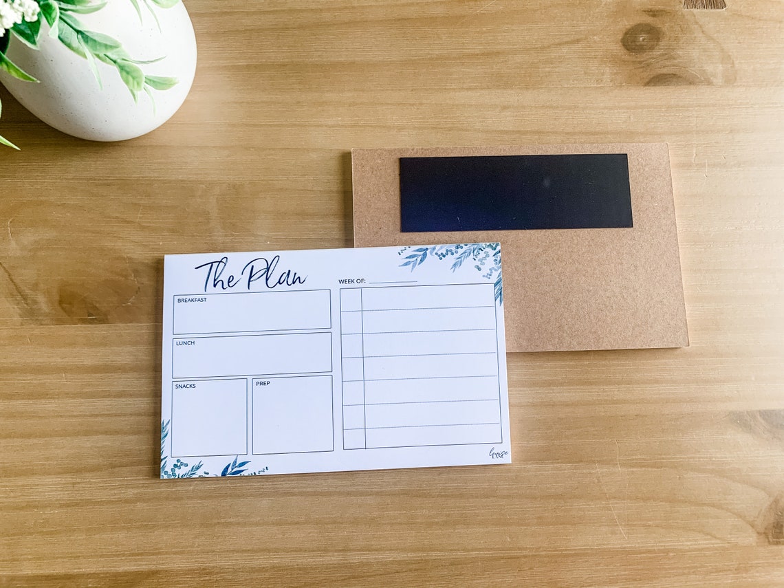 Small Weekly Meal Planner for Fridge / Meal Prep and Etsy