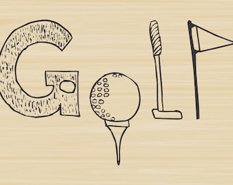 Golf Rubber Stamp