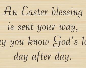 Easter Blessing Greeting Rubber Stamp