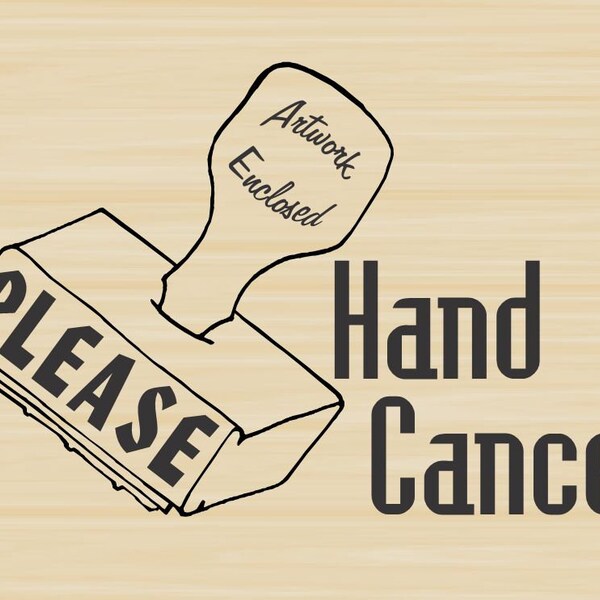 Hand Cancel Rubber Stamp