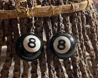Sterling Silver with Eight Ball Earrings