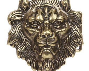 Lion Pewter Belt Buckle by KEV Made in USA 6514 Old New Stock 