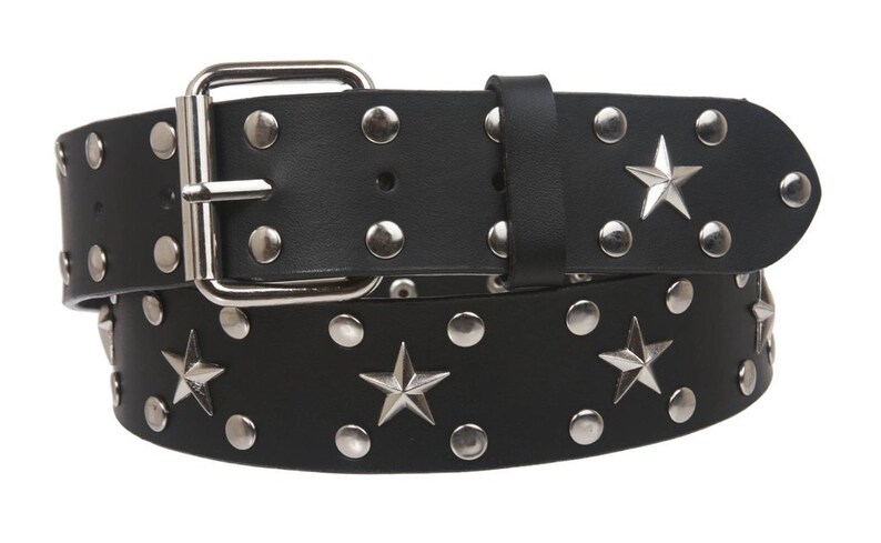 1 1/2 38mm Wide Punk Rock Star Metal Silver Studded - Etsy