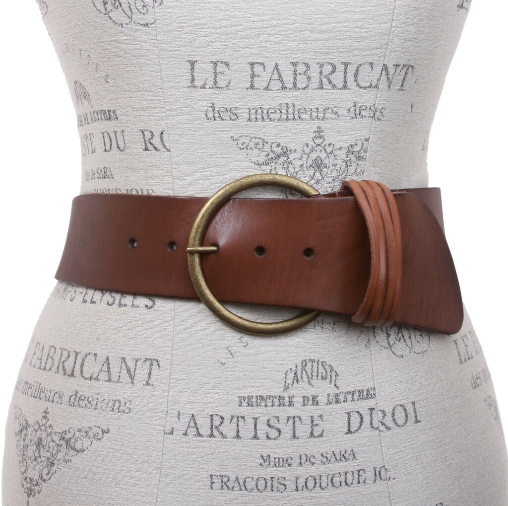 brown womens leather belt