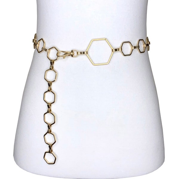 thin gold chain belt
