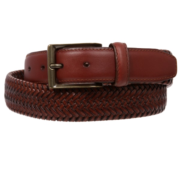 Dark Brown Braided Conch Belt main image 0