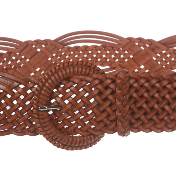 Woven Leather Belt Etsy