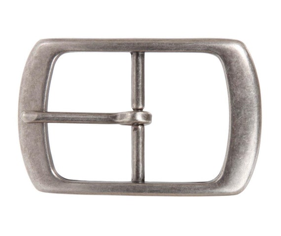 Casual Sturdy Silver Oval Engraved DIY Center Bar Pin Belt Buckle Fit 40mm Strap 