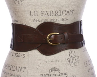 Retro Faux Leather Waist Belt Solid Bowknot Sash Waistband Ties Corset Long Soft Beauteous Beautiful Cloth Cute Designer Fine Girls Goodly Lovely Camel 