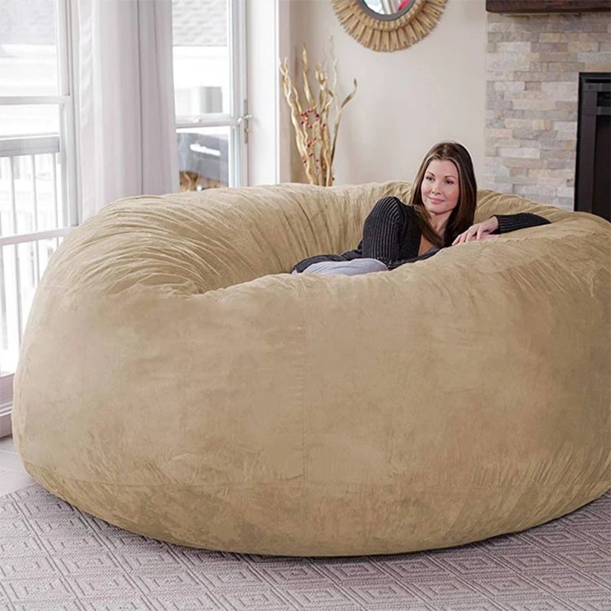 Living Room Furniture Lazy Sofa Coat Fur Giant Bean Bag Sofa | Etsy