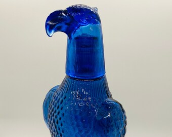 Blue Glass Decanter Etsy blue glass decanter etsy
