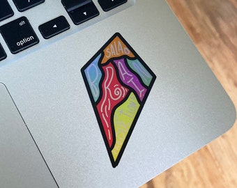 Holo Diamant | SELTSAME, WITZIGE, LUSTIGE Sticker | Strapazierfähiges und wasserfestes | Wasserflaschen Laptops Auto Gitarre Skateboard Wanddeko