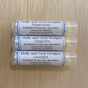 All Natural Lip Balm, beeswax lip balm, shea butter lip balm, peppermint lip balm, all natural chapstick, beeswax chapstick