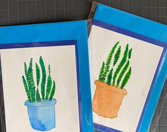 plant greeting card, welcome home card, snake card, new home card, housewarming card, housewarming gift, moving card, welcome card