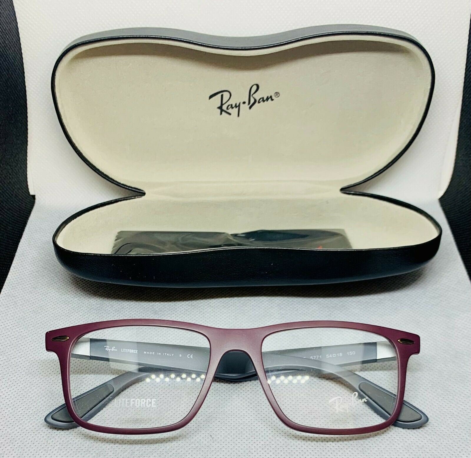Ray Ban RX7165 5771 54 Sand Dark Violet Eyeglasses Rayban 7165 Etsy