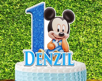 Baby Mickey Mouse Cake Topper Etsy