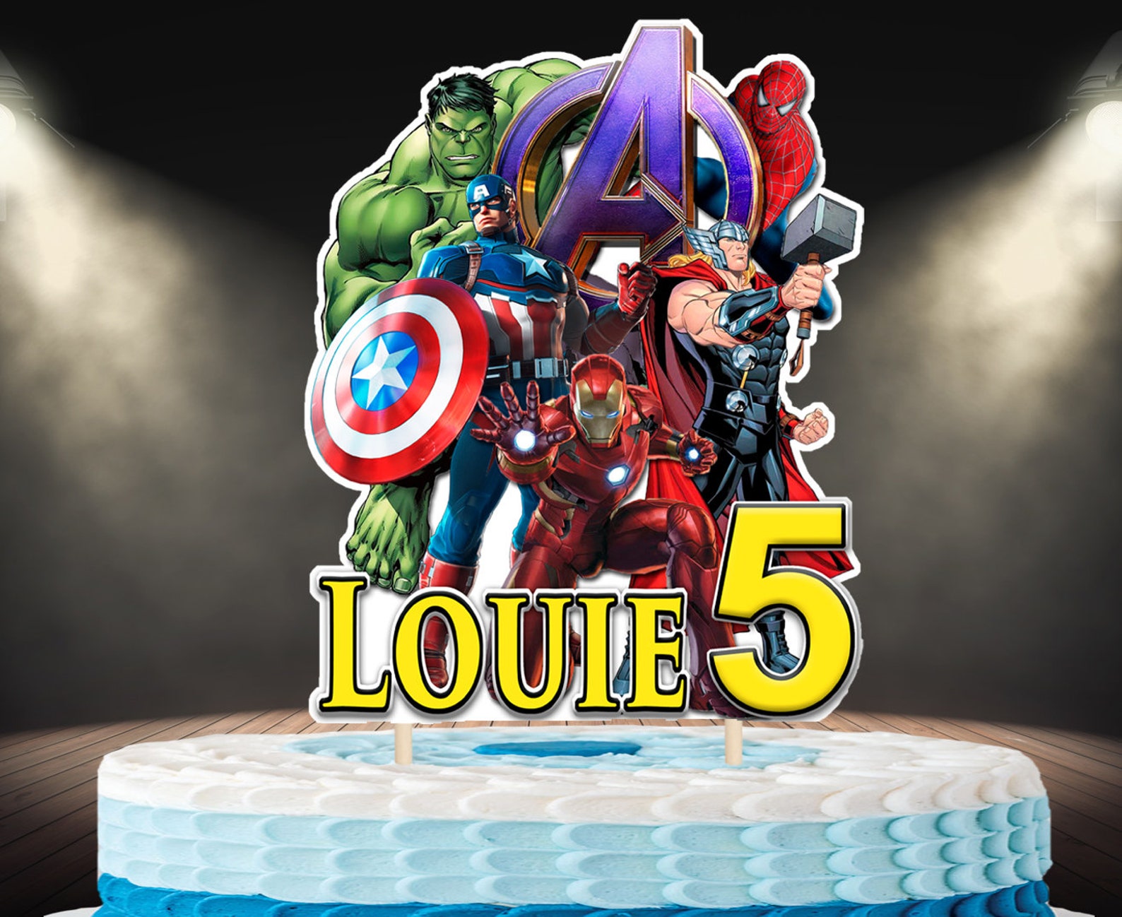Avengers Caketopper Custom Cake Topper Personalized Cake - Etsy