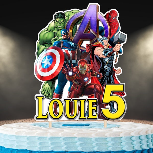 Avengers Caketopper , Custom Cake Topper, Personalized Cake Topper