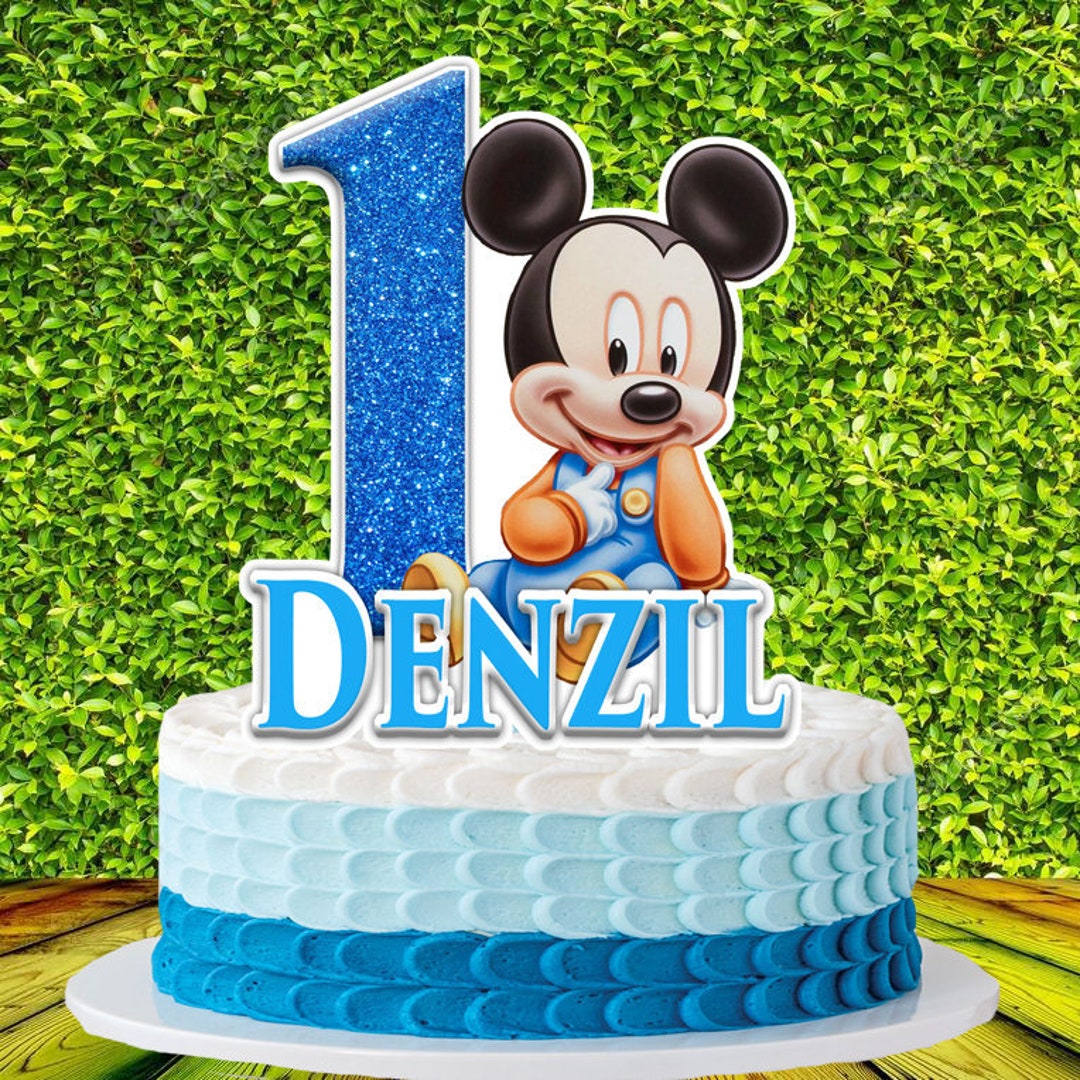 Baby Mickey Mouse Cake Topper Personalized Custom Cake - Etsy