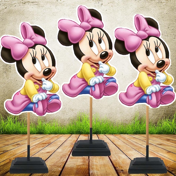 Disney Baby Minnie Mouse Centerpiece, Table Decor, Party Decoration