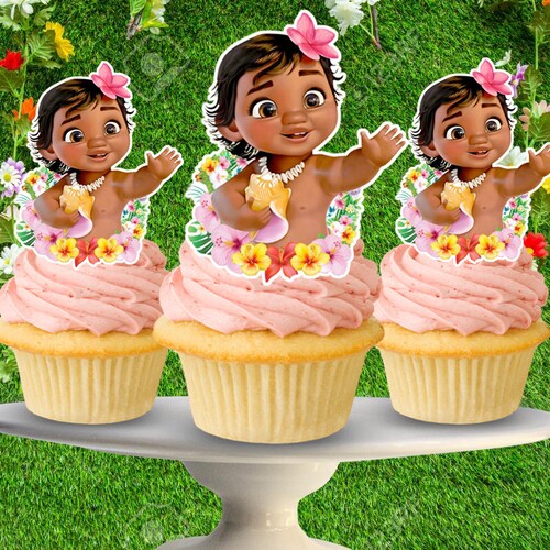Moana Baby Cupcake Topper Birthday Decorations Topper Party Etsy New Zealand