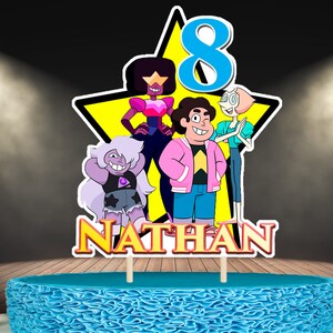 Inspired by Cartoon Character Cake Topper, Personalized Cake Topper, Custom Cake Topper