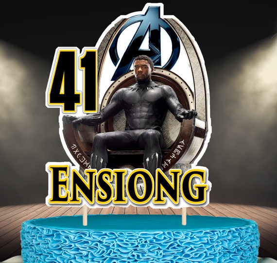 The Black Panther Inspired Cake Topper Personalised The Black Panther Inspired Cake Topper Personalised