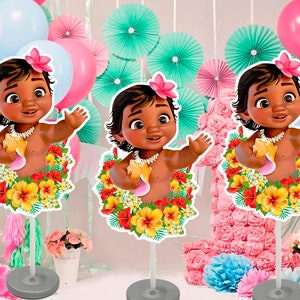 Baby Moana Centerpiece, Table Decor, Party Decoration