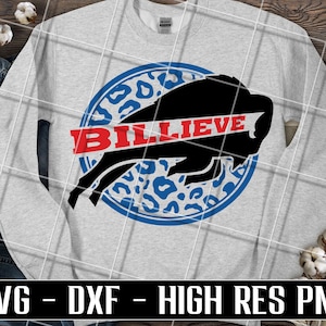 Billieve SVG, Rechnungen Mafia SVG, Rechnungen svg, Leopard print svg Fußball Shirt svg Dxf Büffel Shirt svg Rechnungen png Cricut Sublimation png Datei