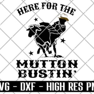 Mutton Bustin SVG Kinder Rodeo SVG Fair SVG Schafreiten SVG Hohe Auflösung png für Sublimation mit dxf für Cricut und Silhouette Basteln