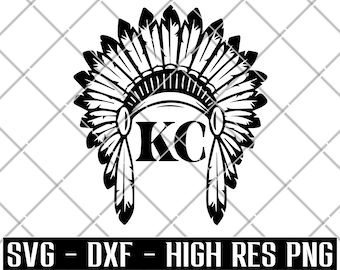 Kansas City SVG KC svg met veren en dxf vintage schrijven svg Chiefs svg Mahomes Kelce shirt ontwerp schattige KC svg cricut sublimatie png