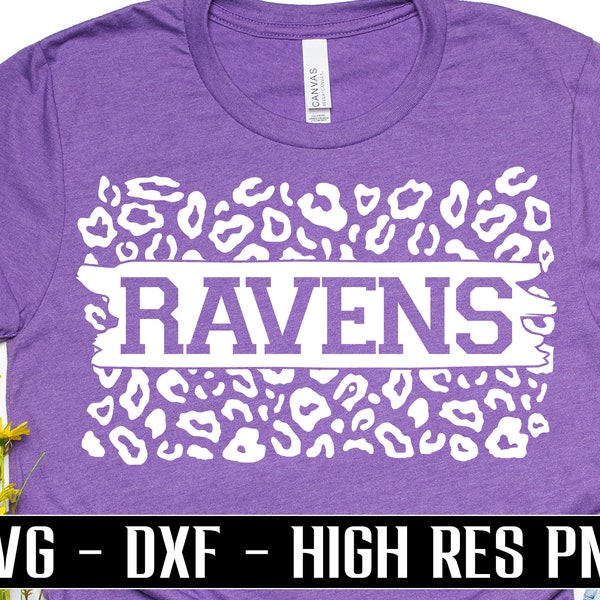 Ravens SVG, leopard print svg retro ravens football Shirt svg dxf basketball ravens shirt svg sports mom png svg cricut sublimation png