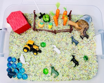 FARM Sensory Bin *Rice Kit *OLD MCDONALD had a Farm *Tractor *Homegrown *Farm Animals *Rice Sensory Kit *Birthday Sensory Gift