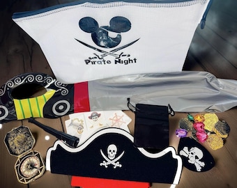 Pirate Travel Kit: Mickey Pouch, Sword, Compass, Eye Patch