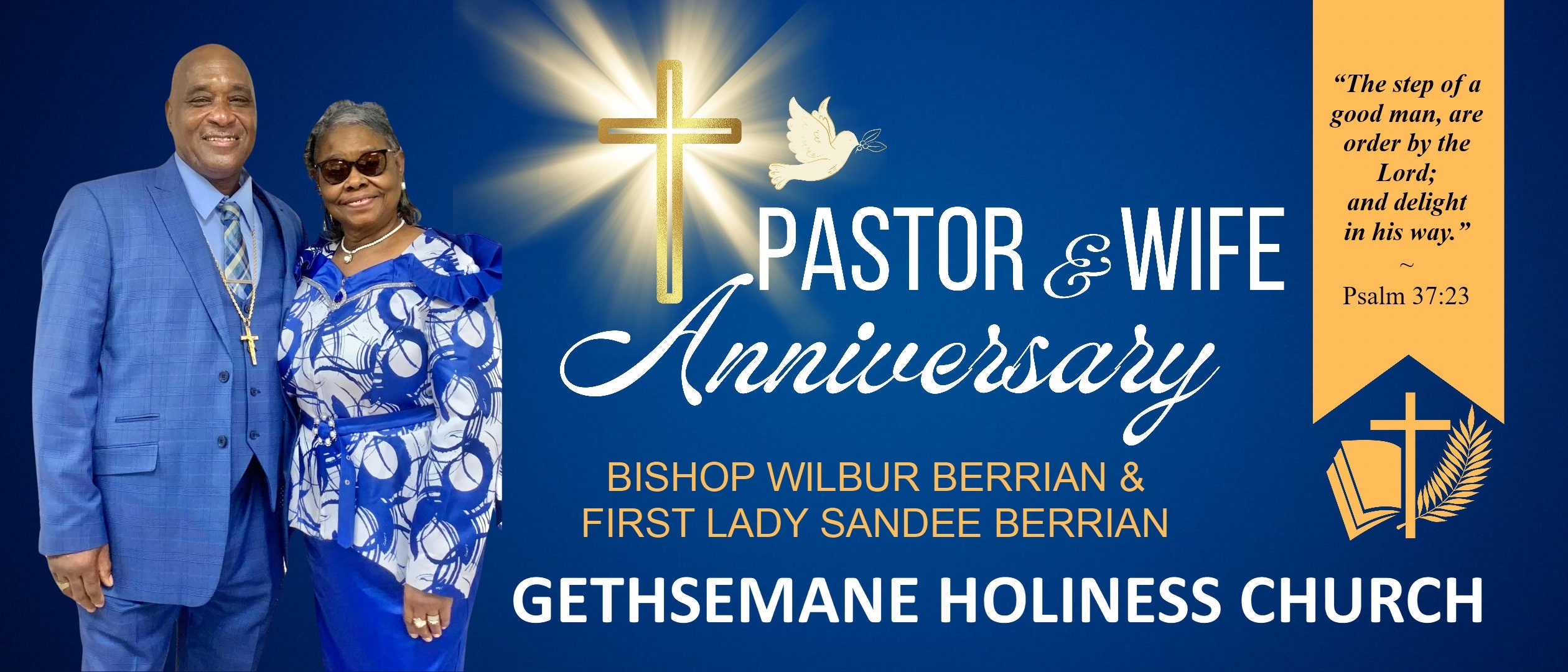 Pastoral Anniversary Banner, Custom Church Banner, Pastor's Anniversary ...