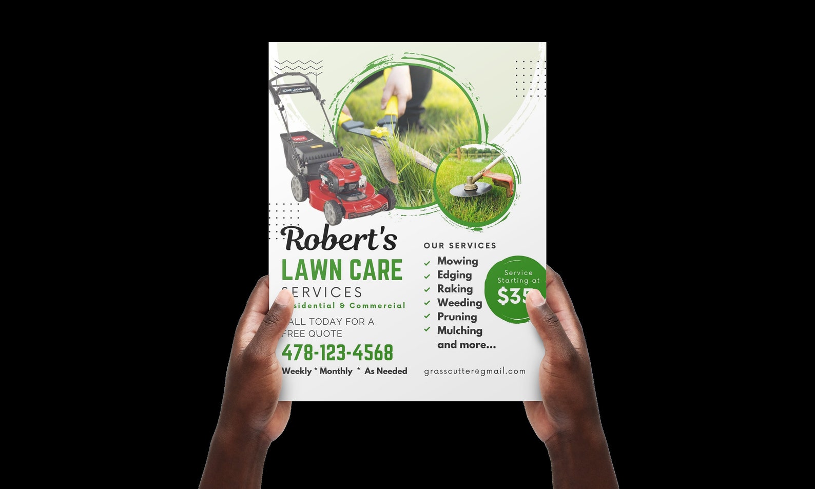 Lawn Service Flyer Template Instant Download Printable Editable Full
