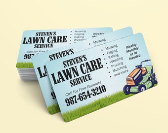Lawn Care Service Business Card Template, Instant Download, Printable, Editable, Lawncare, Lawn Maintenance Business Card Design Templates