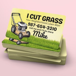 Lawncare Visitenkartenvorlage, sofortiger Download, druckbare, bearbeitbare, vollständig anpassbare Visitenkartenvorlage